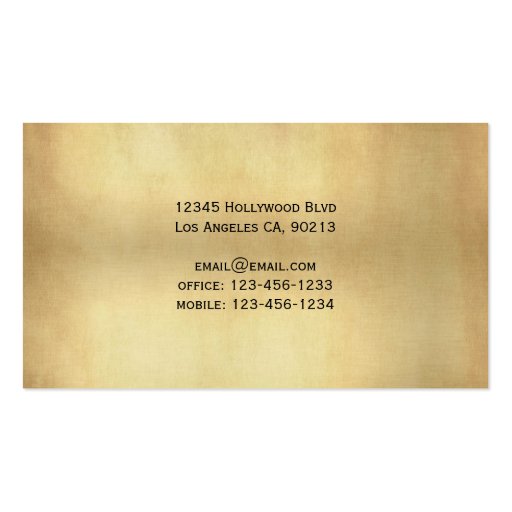 Vintage Look Peacock Feathers Elegant Business Cards (back side)