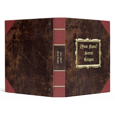 Vintage Look Personalized Recipe Binder