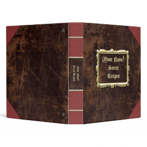 Vintage Look Personalized Recipe Binder binder