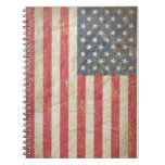 Vintage looking US flag. Notebooks