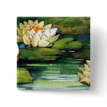 Vintage Lotus Pin buttons by stellerangel Vintage Lotus Pin buttons