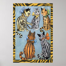 Vintage Louis Wain Cat Pals Poster Print
