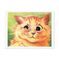 Vintage Louis Wain Smiling Cat Postcard