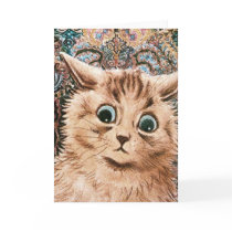 Vintage Louis Wain Wallpaper Cat Card