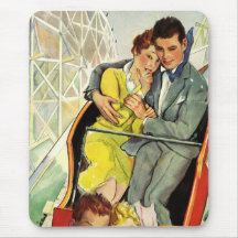 Vintage Love and Romance, Roller Coaster Ride Mouse Pads