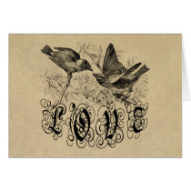 Vintage Love Birds Apparel and Gifts cards