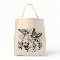 Vintage Love Birds Apparel and Gifts bags