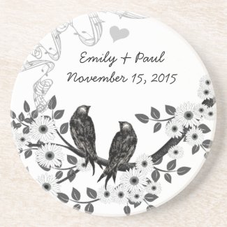 Vintage Love Birds Coasters coaster