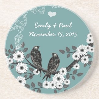 Vintage Love Birds Coasters coaster