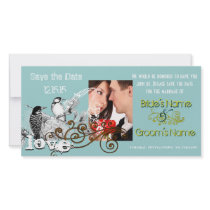 Vintage Love Birds Save the Date Your Photo photo cards by samack Vintage Love Birds Save the Date Your Photo photo cards