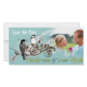 Vintage Love Birds Save the Date Your Photo photocard