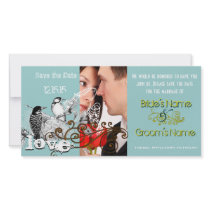 Vintage Love Birds Save the Date Your Photo photo cards by samack Vintage Love Birds Save the Date Your Photo photo cards