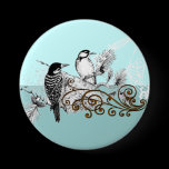 Vintage Love Birds Wedding Invitation