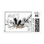 Vintage Love Birds Wedding Invitation Stamps