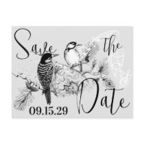 Vintage Love Birds Wedding Invitation postcards by samack Vintage Love Birds Wedding Invitation postcards