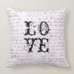 Vintage Love Distressed Pillow