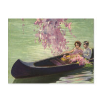 Vintage Love in a Canoe Postcards