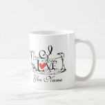 Vintage love letter mugs
