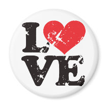 Vintage Love! Fridge Magnet