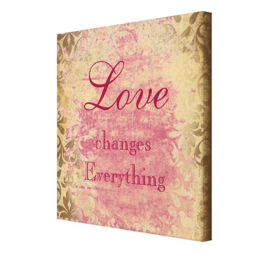 Vintage Love Quote Canvas Print