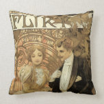 Vintage Love Romance, Art Nouveau, Alphonse Mucha Pillows
