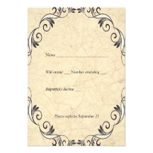 Vintage Love Scripture Cream rsvp Custom Invites