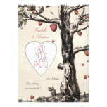 Vintage Love Tree - add your photo wedding invite invitations