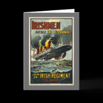 Vintage Lusitania Poster  (Irish Recruiting) cards