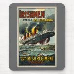 Vintage Lusitania Poster  (Irish Recruiting) Mouse Pads