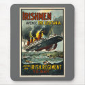 Vintage Lusitania Poster  (Irish Recruiting) mousepads