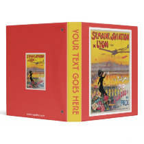 Vintage Lyon Aviation Week Travel Ad Album Binder