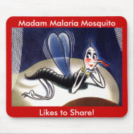 Vintage Madam Malaria Mosquito mousepad