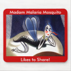 Vintage Madam Malaria Mosquito mousepad