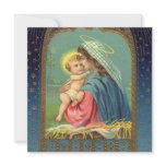 Vintage Madonna and Child Christmas Personalized Invite