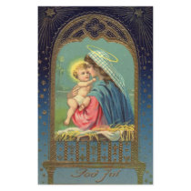 Vintage Madonna and Child Christmas Personalized Stationery