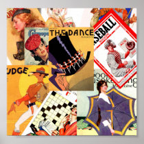 Vintage Magazine Montage Print