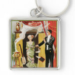 Vintage Magic Poster Karl Necromancer 1910 Key Chain