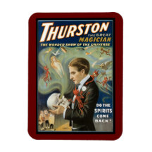 Vintage Magic Poster; Thurston, The Great Magician Flexible Magnet