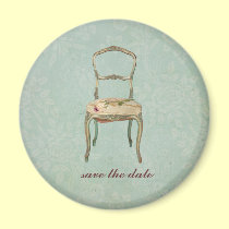 Vintage magnet save-the-date magnets