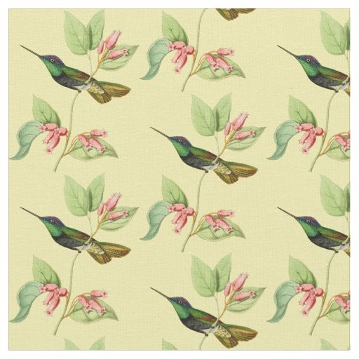Vintage Magnificent Hummingbird Fabric Zazzle