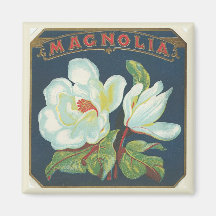 Vintage Magnolia Flower Refrigerator Magnet