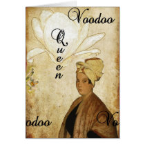 Vintage Magnolia Grunge Voodoo Queen Greeting Cards