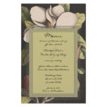 Vintage Magnolia Wedding Menu Personalized Stationery