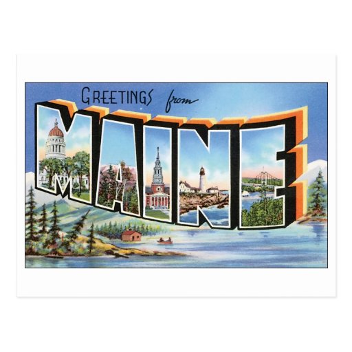 Vintage Maine Postcard