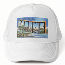 Vintage Maine Postcard Trucker Hats