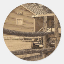 Vintage Maine Round Sticker