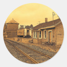 Vintage Maine Round Sticker