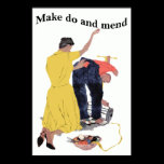 Vintage Make Do and Mend Poster Print posters