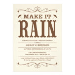 Vintage Make it Rain Wedding Shower Invitations