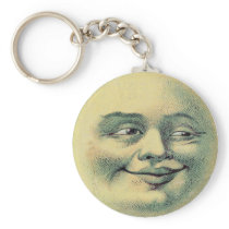 Vintage Man in the Moon keychain
